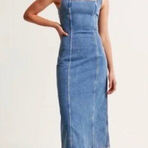 Abercrombie Denim Column Midi Dress